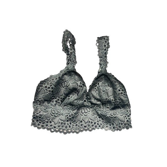 AERIE Womens Sage Green Lace Bralette Adjustable Straps Unlined Size Small - Picture 1 of 8